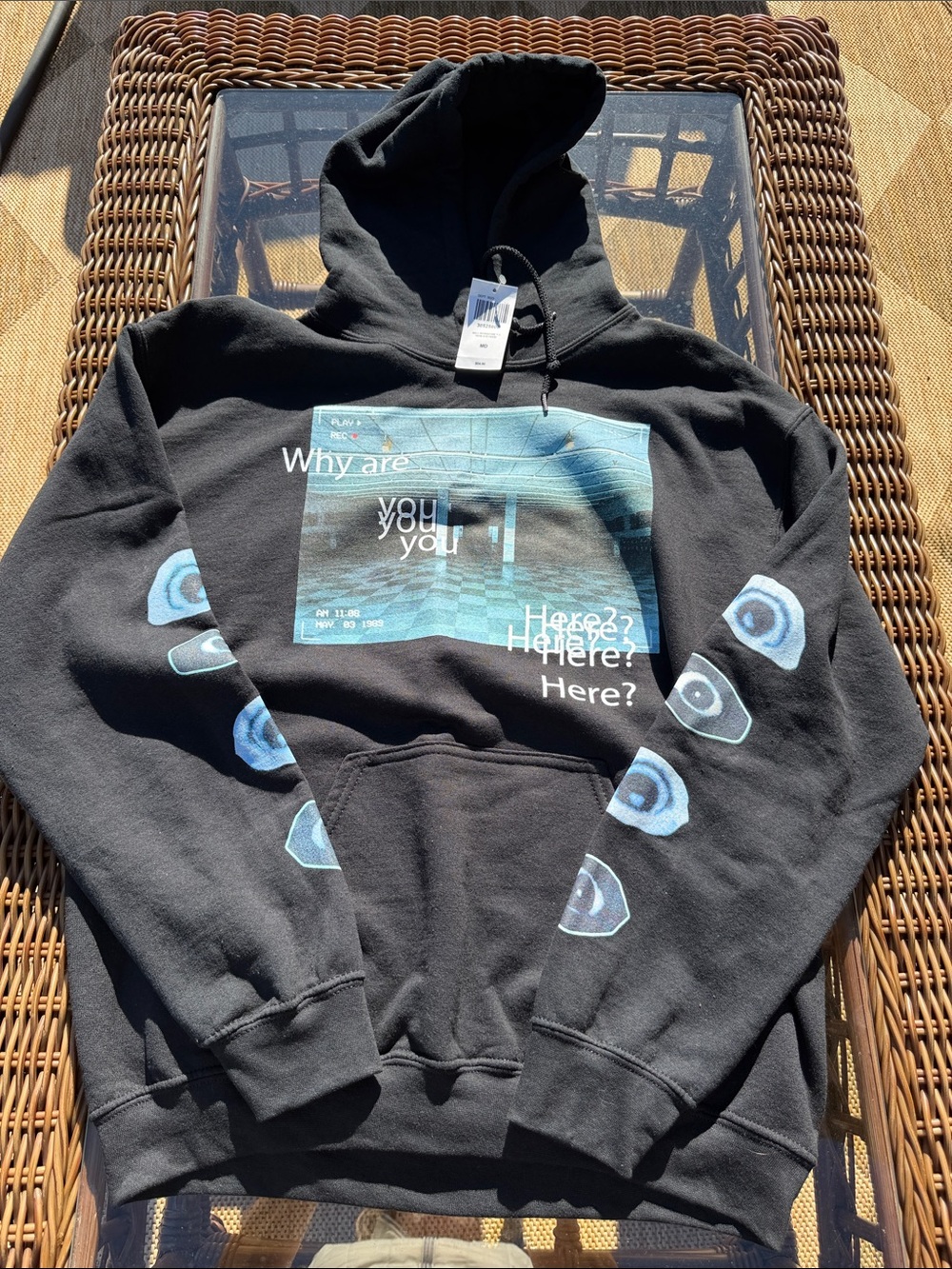 Hot Topic Why Are You Here Eyes Hoodie
